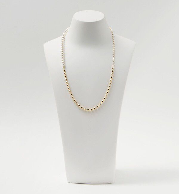 UNITED ARROWS green label relaxing「2WAY ボールチェーン＆フェイクパール ネックレス」|ネックレス|