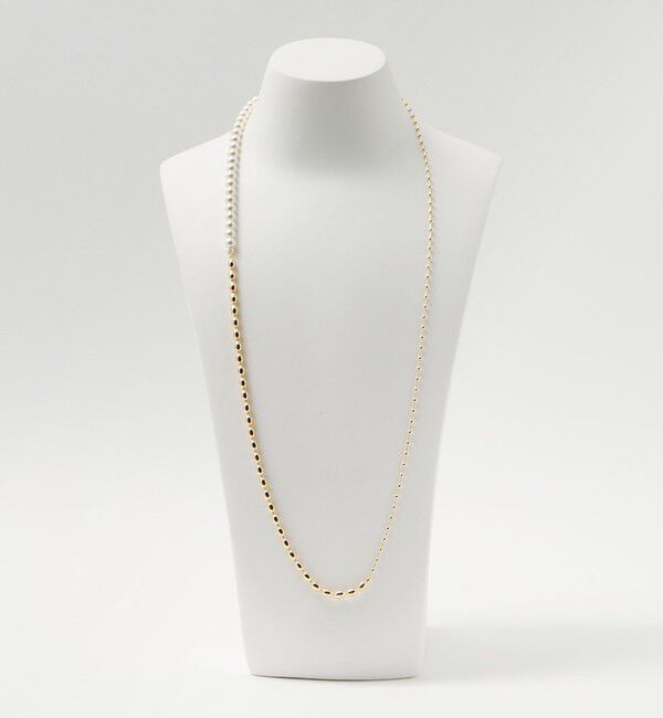 UNITED ARROWS green label relaxing「2WAY ボールチェーン＆フェイクパール ネックレス」|ネックレス|