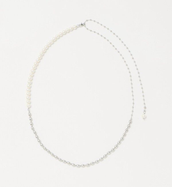 UNITED ARROWS green label relaxing「2WAY ボールチェーン＆フェイクパール ネックレス」|ネックレス|SILVER