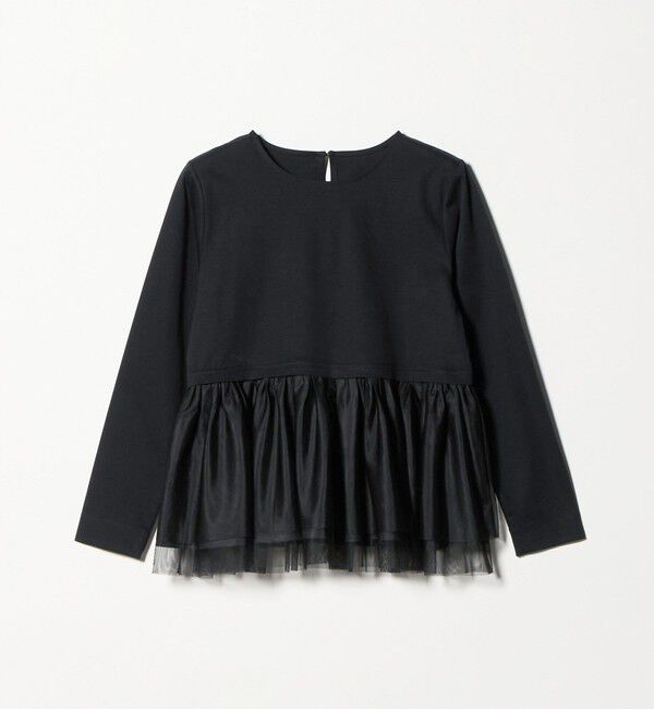 UNITED ARROWS green label relaxing「ティアード ペプラム プルオーバー カットソー」|Tシャツ・カットソー|BLACK