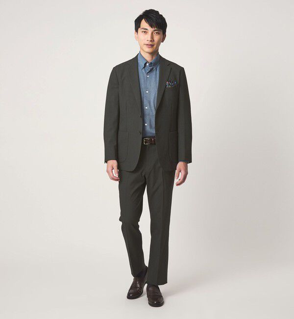 UNITED ARROWS green label relaxing「A+ ポリエステル シャークスキン 2B スタンダード セットアップ ジャケット -ウォッシャブル・ストレッチ-」|テーラードジャケット|