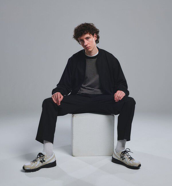 UNITED ARROWS green label relaxing「FREELITCH リブ ブルゾン -2WAYストレッチ・吸水速乾-」|ブルゾン・スタジャン|BLACK