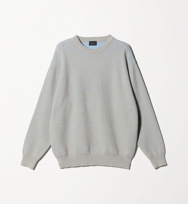 UNITED ARROWS green label relaxing「コットン リバー カノコ クルーネック ニット」|ニット・セーター|MD.GRAY