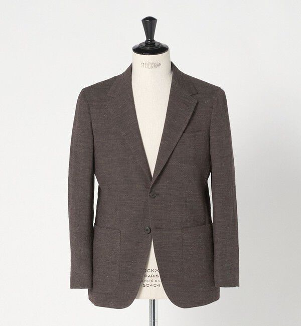 UNITED ARROWS green label relaxing「WO/LI ピンヘッド 2B RG ジャケット」|テーラードジャケット|DK.BROWN