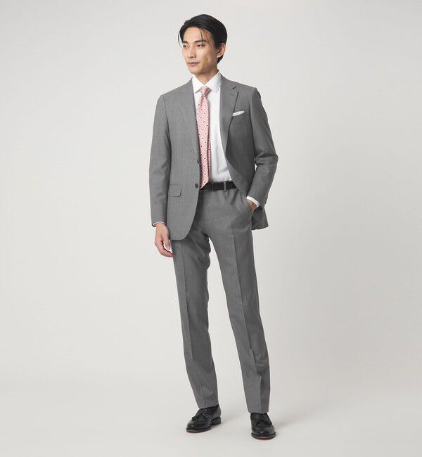 UNITED ARROWS green label relaxing「GUABELLO ピンヘッド スリム ノープリーツ スーツパンツ セットアップパンツ」|スーツ|