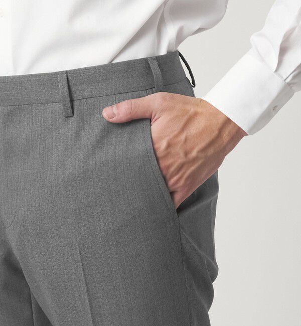 UNITED ARROWS green label relaxing「GUABELLO ピンヘッド スリム ノープリーツ スーツパンツ セットアップパンツ」|スーツ|