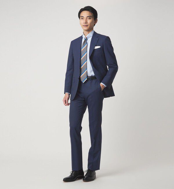 UNITED ARROWS green label relaxing「GUABELLO ピンヘッド スリム ノープリーツ スーツパンツ セットアップパンツ」|スーツ|