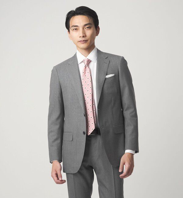 UNITED ARROWS green label relaxing「GUABELLO ピンヘッド 2B RV スーツジャケット セットアップジャケット」|スーツ|MD.GRAY