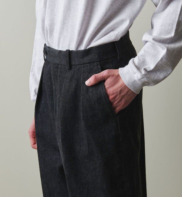STEVEN ALAN「＜Steven Alan＞ 13.5oz デニム インツープリーツ ドレス トラウザーズ」|デニム|