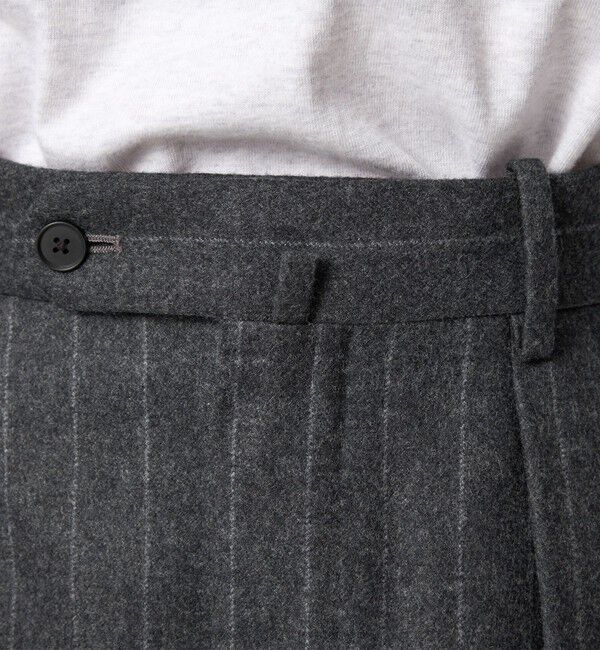 STEVEN ALAN「＜Steven Alan＞ ウール フラノ インツープリーツ ドレス トラウザーズ」|スラックス|