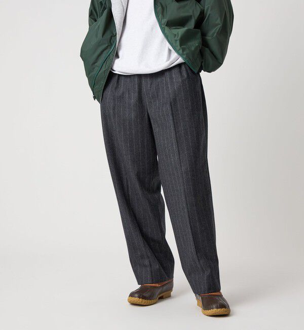 STEVEN ALAN「＜Steven Alan＞ ウール フラノ インツープリーツ ドレス トラウザーズ」|スラックス|