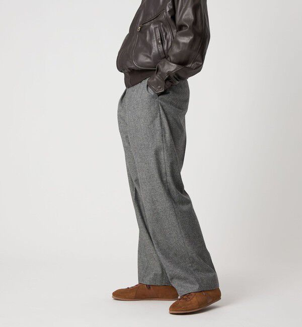 STEVEN ALAN「＜Steven Alan＞ ウール フラノ インツープリーツ ドレス トラウザーズ」|スラックス|