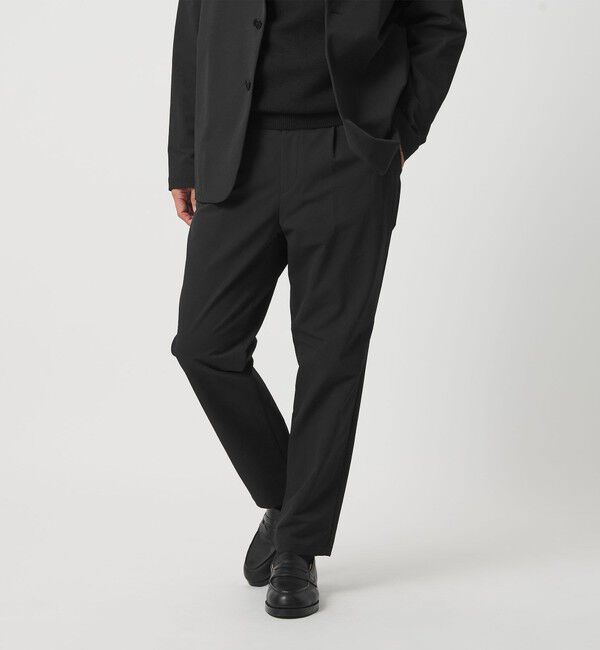 BEAUTY&YOUTH UNITED ARROWS「KOMATSU PACK URK 1プリーツ テーパード パンツ ストレッチ セットアップ対応 裏起毛」|チノ|