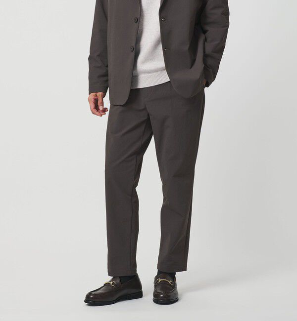 BEAUTY&YOUTH UNITED ARROWS「KOMATSU PACK URK 1プリーツ テーパード パンツ ストレッチ セットアップ対応 裏起毛」|チノ|