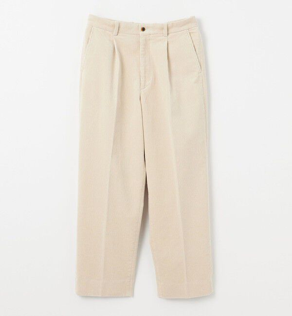 STEVEN ALAN「＜Steven Alan＞ 8W コーデュロイ アウト ワンプリーツ スラックス」|スラックス|OFF WHITE