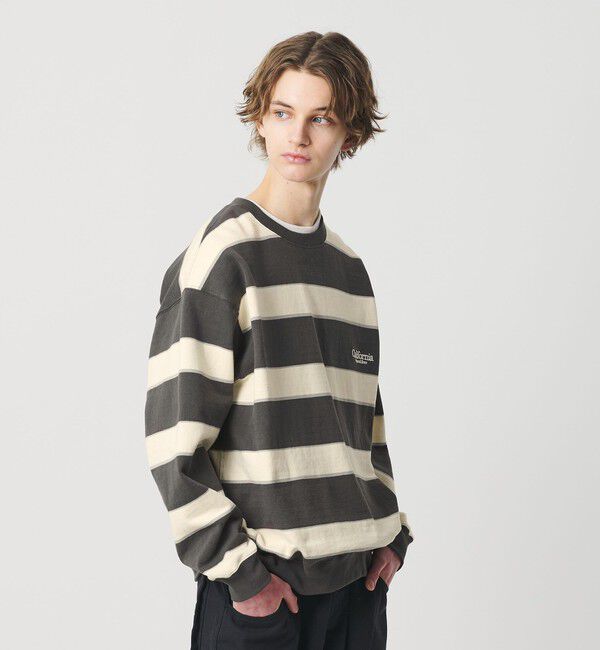 California General Store「＜CGS.＞ボーダー スウェット クルーネック」|スウェット・ジャージ|DK.GRAY