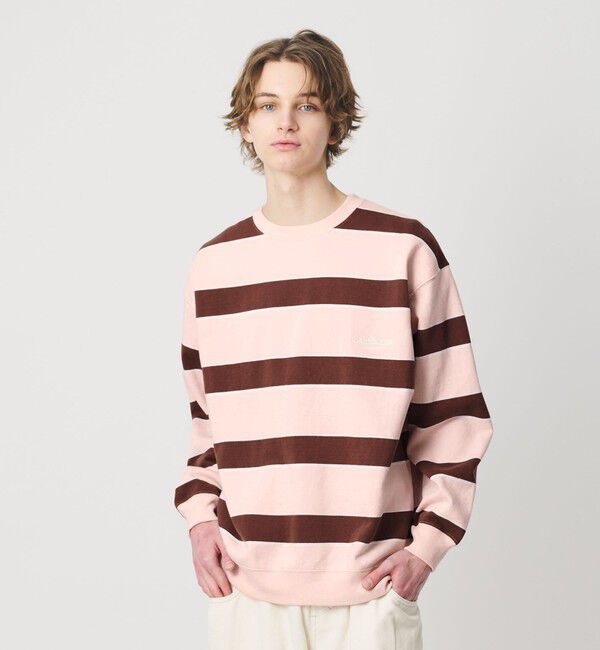 California General Store「＜CGS.＞ボーダー スウェット クルーネック」|スウェット・ジャージ|PINK