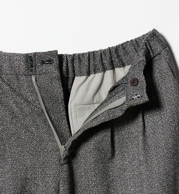 BEAUTY&YOUTH UNITED ARROWS「【WEB限定】裏起毛ヘリンボーン タックワイドパンツ ウォッシャブル」|チノ|