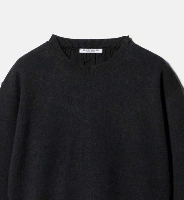 BEAUTY&YOUTH UNITED ARROWS「【WEB限定 Wardrobe DAILY MINIMAL】ドロスト ドッキングニットプルオーバー ウォッシャブル」|ニット・セーター|