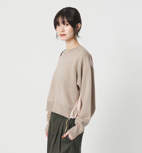 BEAUTY&YOUTH UNITED ARROWS「【WEB限定 Wardrobe DAILY MINIMAL】ドロスト ドッキングニットプルオーバー ウォッシャブル」|ニット・セーター|