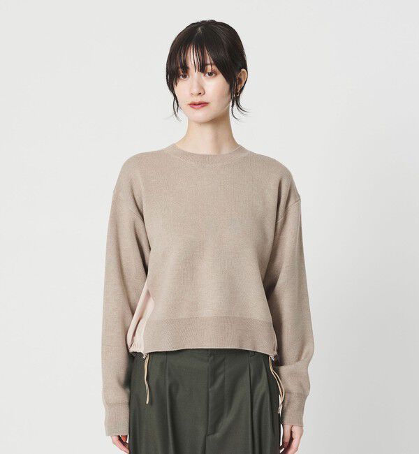 BEAUTY&YOUTH UNITED ARROWS「【WEB限定 Wardrobe DAILY MINIMAL】ドロスト ドッキングニットプルオーバー ウォッシャブル」|ニット・セーター|