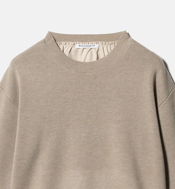 BEAUTY&YOUTH UNITED ARROWS「【WEB限定 Wardrobe DAILY MINIMAL】ドロスト ドッキングニットプルオーバー ウォッシャブル」|ニット・セーター|