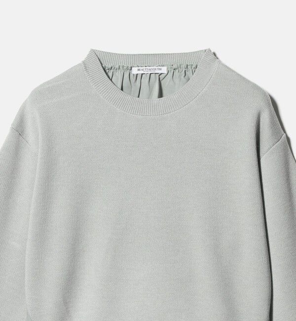 BEAUTY&YOUTH UNITED ARROWS「【WEB限定 Wardrobe DAILY MINIMAL】ドロスト ドッキングニットプルオーバー ウォッシャブル」|ニット・セーター|