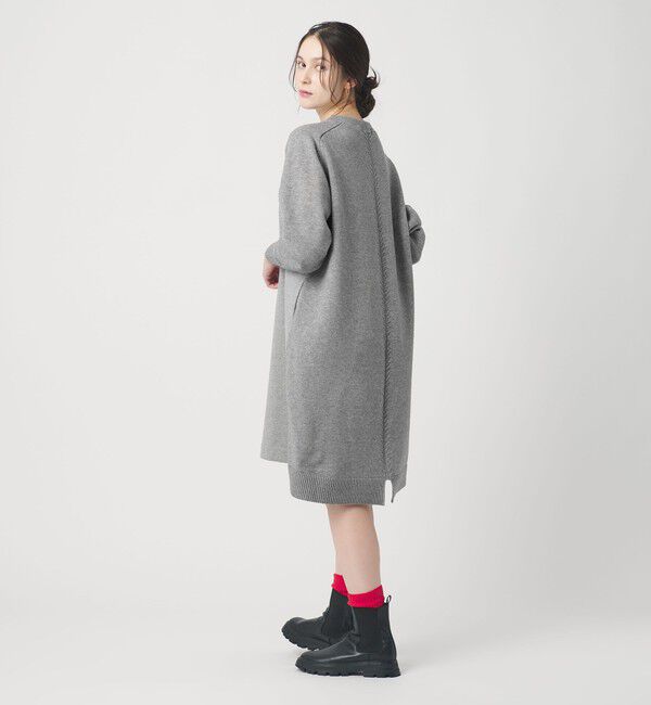 BEAUTY&YOUTH UNITED ARROWS「【WEB限定】スウェット&times;ニット コンビワンピース ウォッシャブル」|ワンピース|