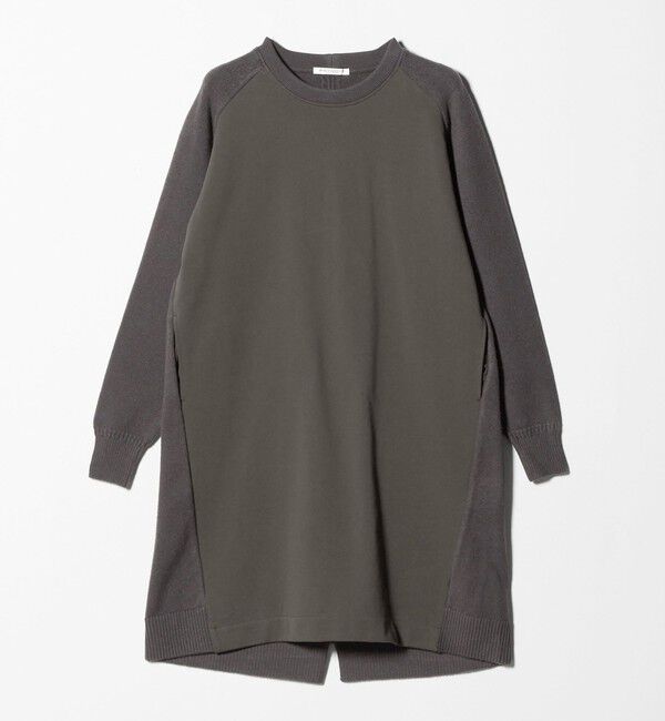 BEAUTY&YOUTH UNITED ARROWS「【WEB限定】スウェット&times;ニット コンビワンピース ウォッシャブル」|ワンピース|