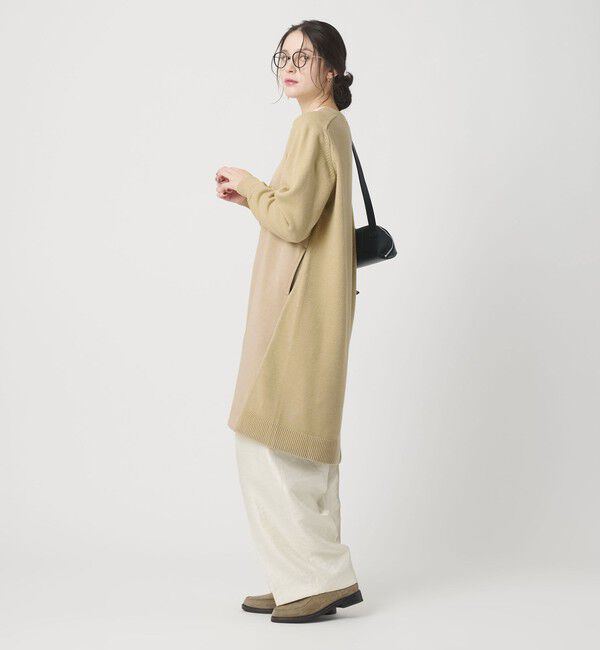 BEAUTY&YOUTH UNITED ARROWS「【WEB限定】スウェット&times;ニット コンビワンピース ウォッシャブル」|ワンピース|BEIGE