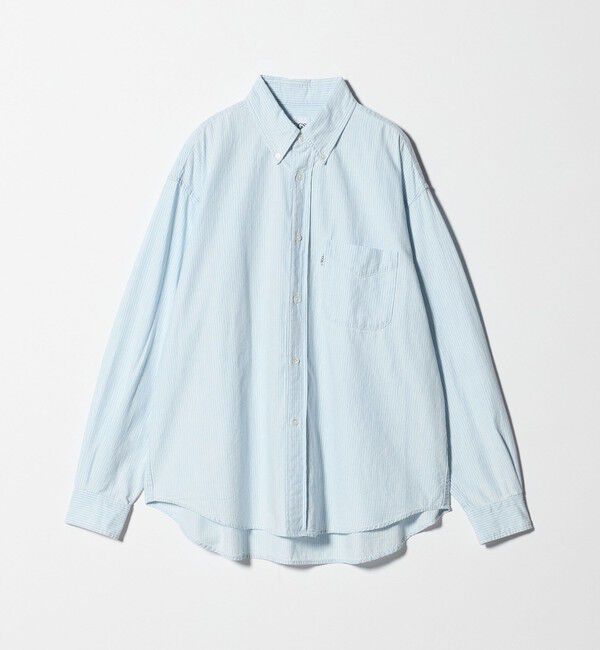 California General Store「＜CGS.＞インディゴ シャンブレーストライプ ボタンダウン シャツ」|シャツ・ブラウス|LT.BLUE