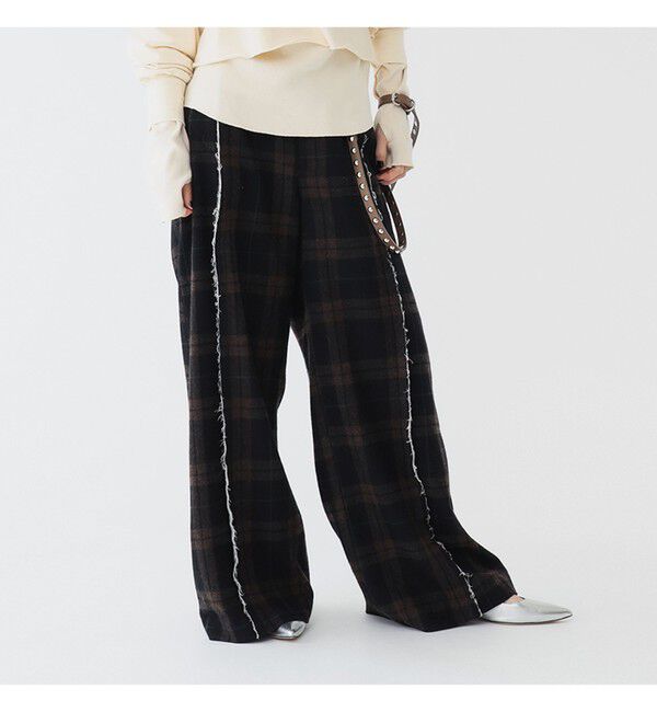 BEAMSBOY「リサイクルウール カットオフ スラックス」|スラックス|BROWN_WATCH