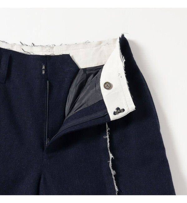 BEAMSBOY「リサイクルウール カットオフ スラックス」|スラックス|