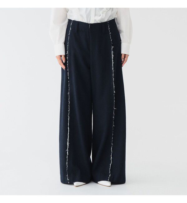 BEAMSBOY「リサイクルウール カットオフ スラックス」|スラックス|