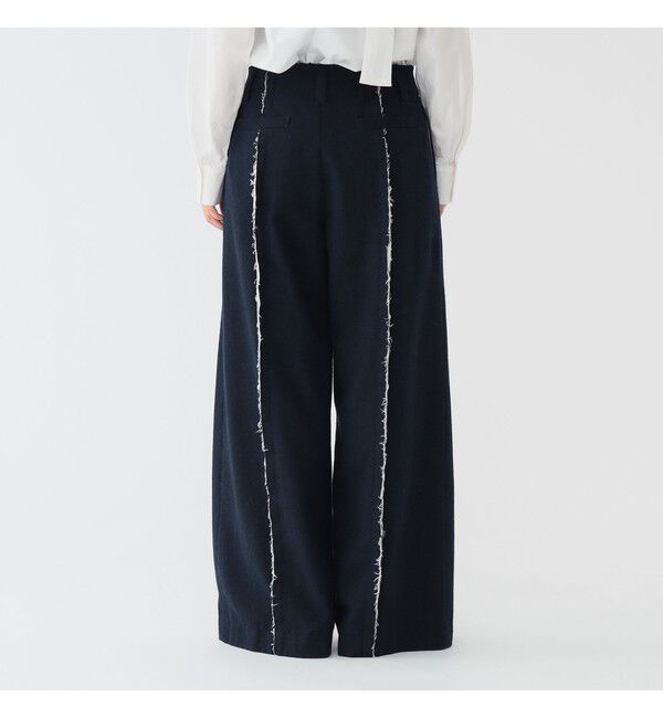 BEAMSBOY「リサイクルウール カットオフ スラックス」|スラックス|