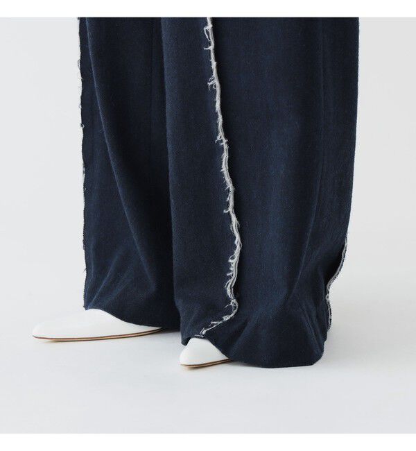 BEAMSBOY「リサイクルウール カットオフ スラックス」|スラックス|