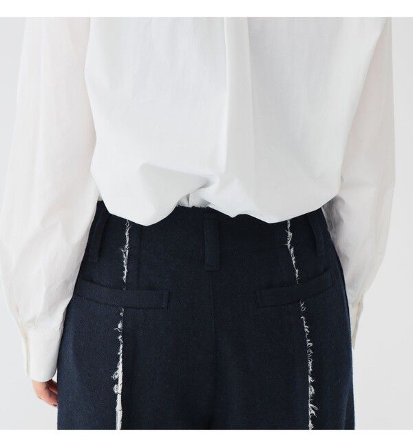 BEAMSBOY「リサイクルウール カットオフ スラックス」|スラックス|