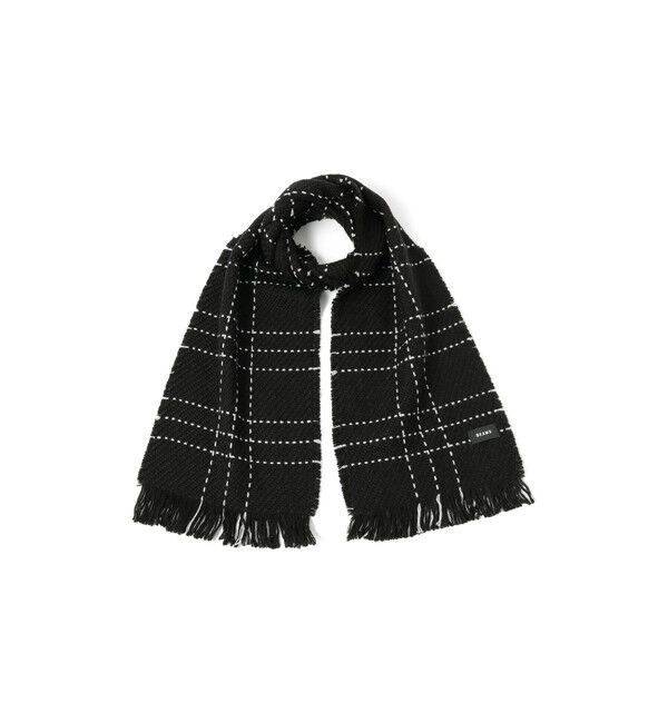 BEAMS「ステッチ マフラー」|マフラー|BLACK