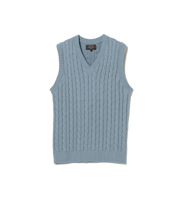 BEAMS PLUS「V-Neck Vest Cable」|ニット・セーター|