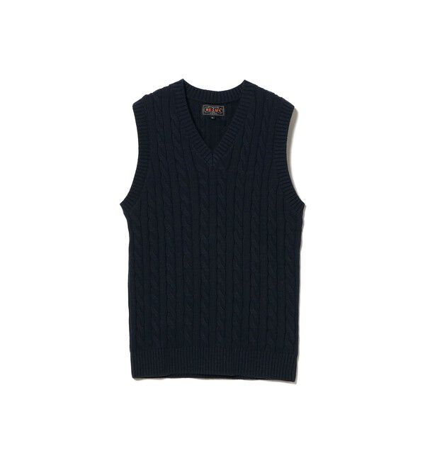 BEAMS PLUS「V-Neck Vest Cable」|ニット・セーター|