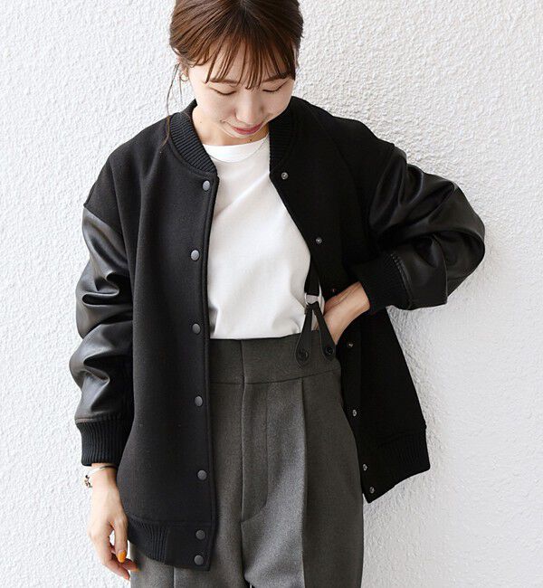 SHIPS any「【WEB限定】SHIPS any: バーシティ ジャケット 25AW」|ブルゾン・スタジャン|