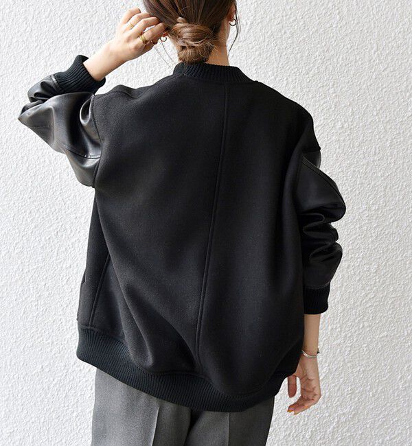 SHIPS any「【WEB限定】SHIPS any: バーシティ ジャケット 25AW」|ブルゾン・スタジャン|