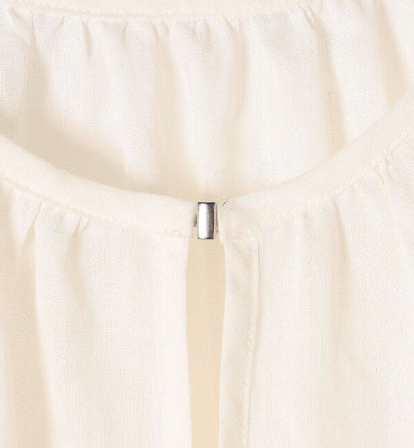 SHIPS for women「*〈手洗い可能〉ペーパー リネン フリル 羽織 ブラウス」|シャツ・ブラウス|