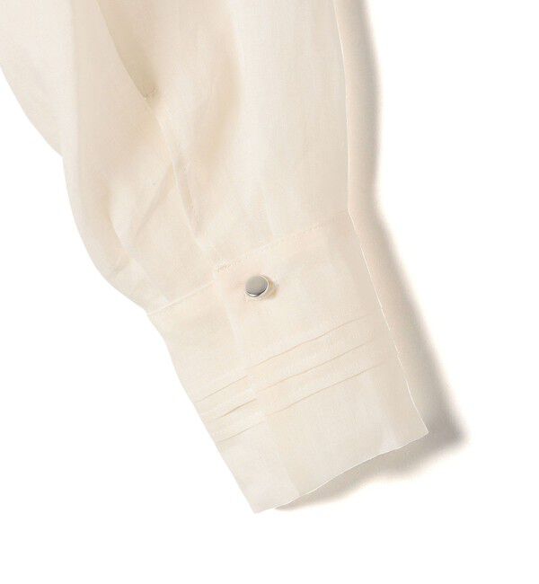 SHIPS for women「*〈手洗い可能〉ペーパー リネン フリル 羽織 ブラウス」|シャツ・ブラウス|