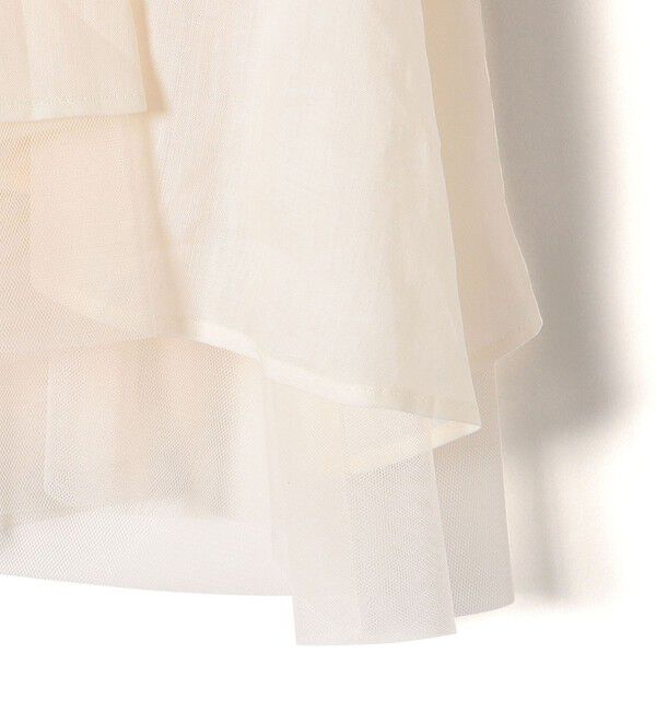 SHIPS for women「*〈手洗い可能〉ペーパー リネン フリル 羽織 ブラウス」|シャツ・ブラウス|
