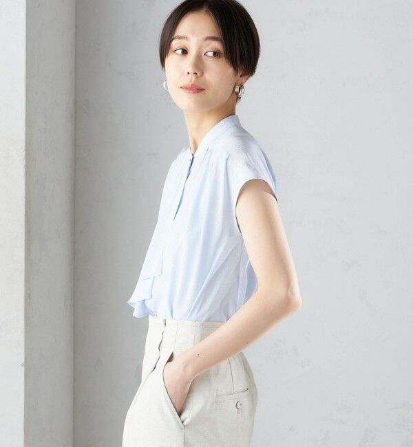 SHIPS for women「〈手洗い可能〉スカーフ タイ フレンチ スリーブ ブラウス ◇」|シャツ・ブラウス|