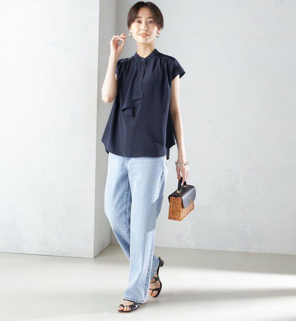 SHIPS for women「〈手洗い可能〉スカーフ タイ フレンチ スリーブ ブラウス ◇」|シャツ・ブラウス|