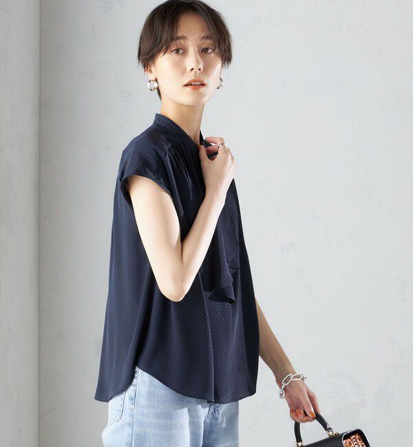 SHIPS for women「〈手洗い可能〉スカーフ タイ フレンチ スリーブ ブラウス ◇」|シャツ・ブラウス|