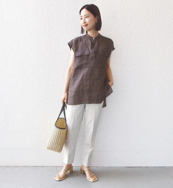 SHIPS for women「〈手洗い可能／UVカット〉ドライ オックス テーパード パンツ」|その他|