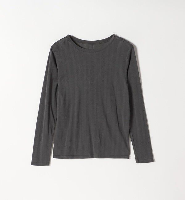 SHIPS any「SHIPS any:〈洗濯機可能〉シアー リブ ロング スリーブ クルーネック TEE」|Tシャツ・カットソー|